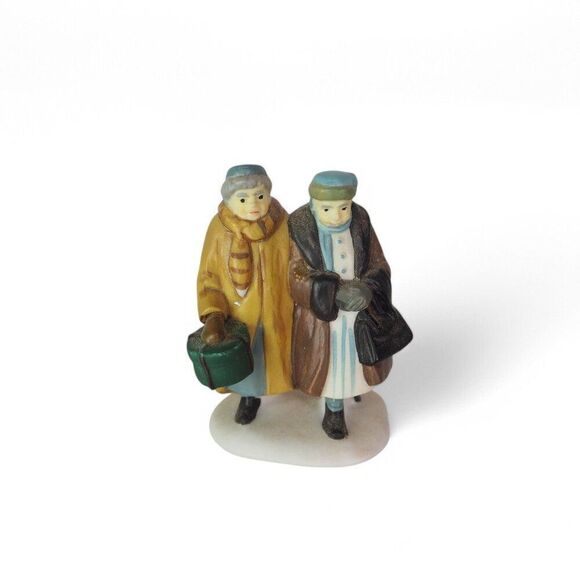 Department 56 Heritage Village Collection "Busy Sidewalks" 4 Ceramic Figurines - Picture 2 of 6
